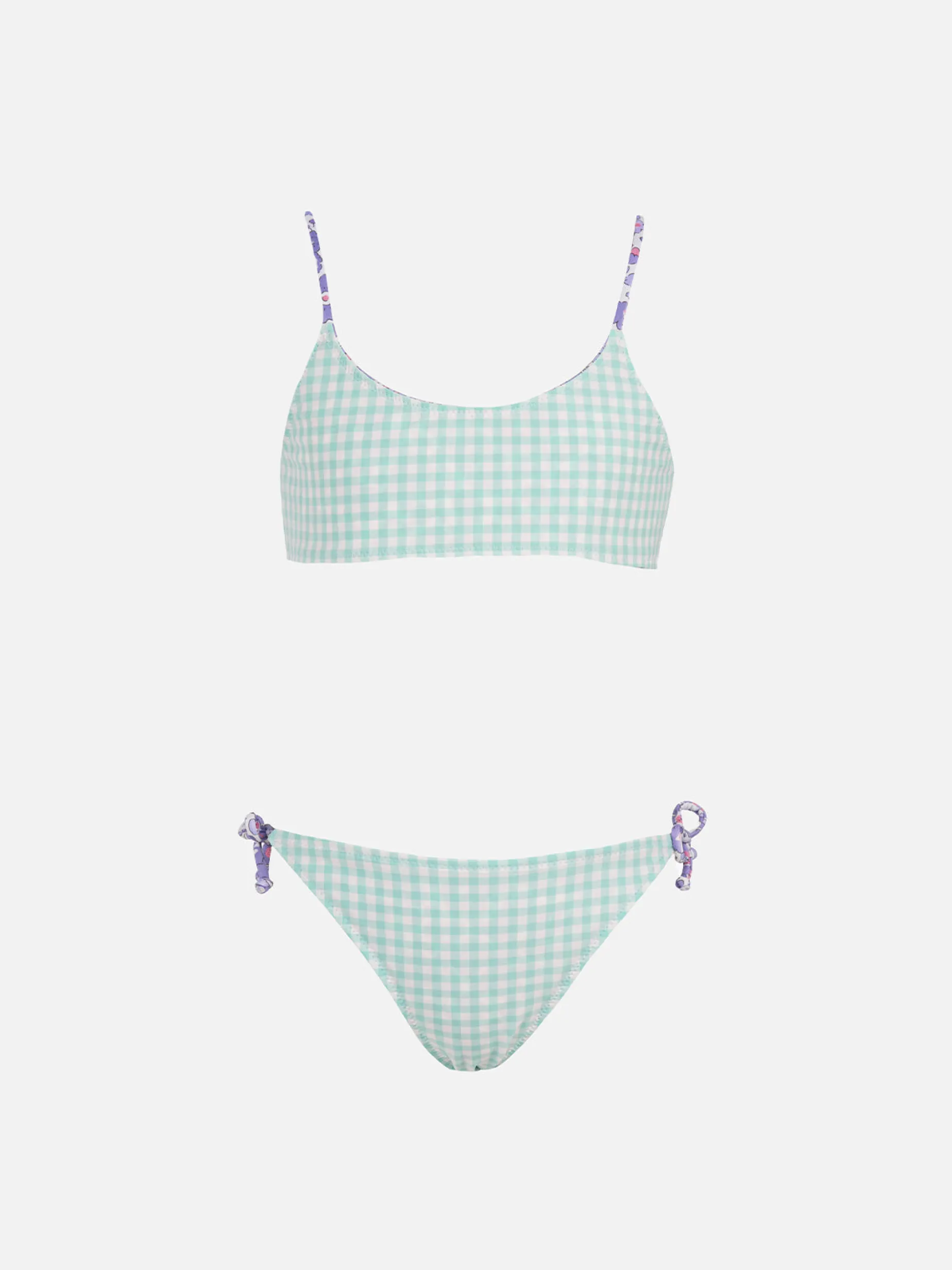 Doubleface-Bralette-Bikini Jaiden für Mädchen mit Betsy-Print | HERGESTELLT AUS LIBERTY-STOFF