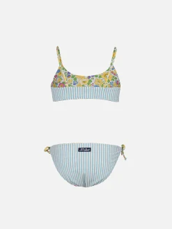 Doubleface-Bralette-Bikini Jaiden für Mädchen mit Betsy-Print | HERGESTELLT AUS LIBERTY-STOFF