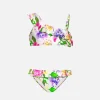 Einschultriger Bikini für Mädchen mit Rüschen