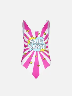 Einteiler für Mädchen mit Saint Barth Pop-Print
