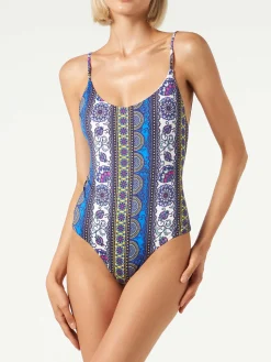 Einteiliger Badeanzug mit Gipsy-Print