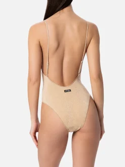 Einteiliger Damen-Badeanzug aus Lurex Cecille