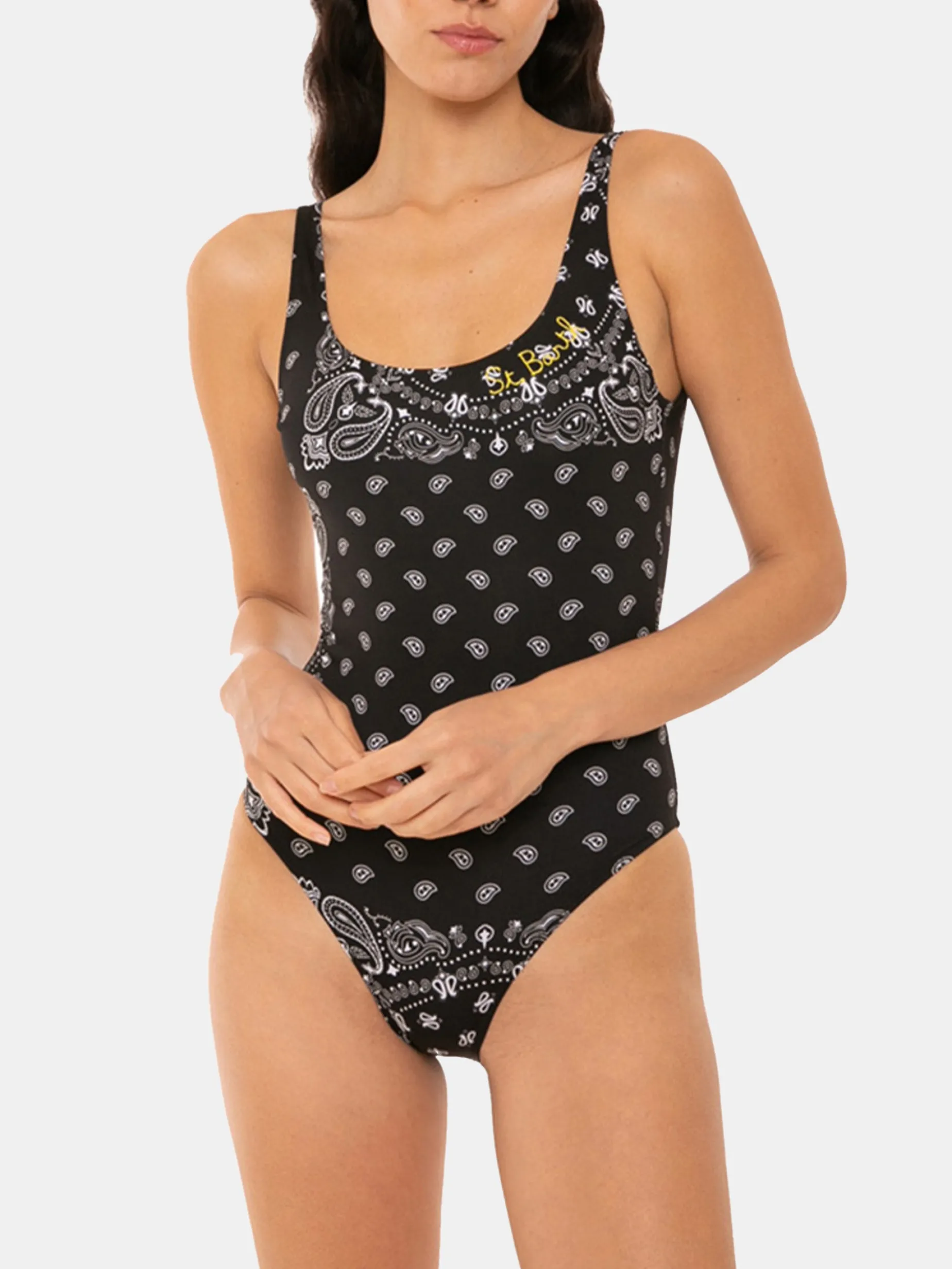 Einteiliger Damen-Badeanzug mit Bandana-Print