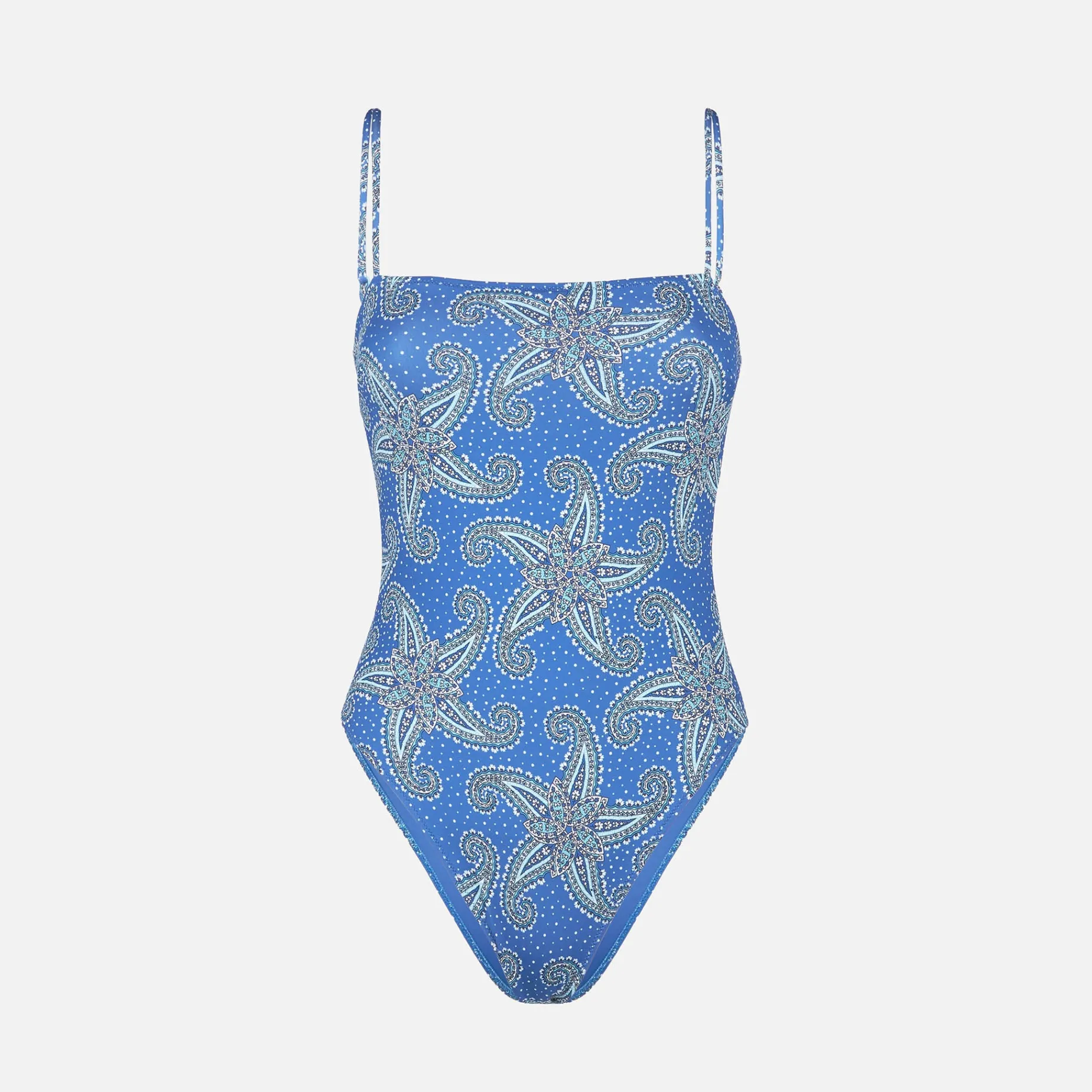 Einteiliger Damen-Badeanzug mit Paisley-Stern-Print