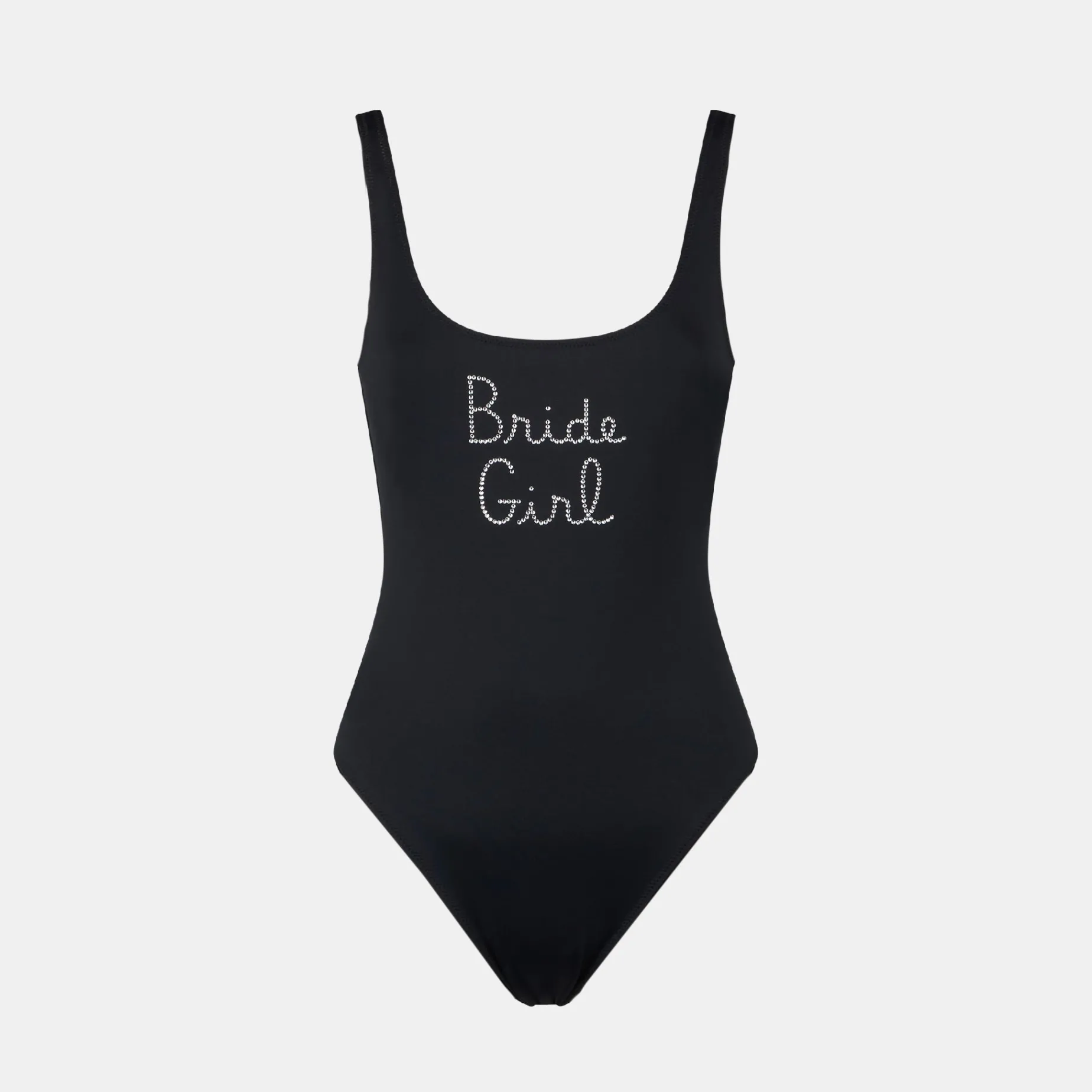 Einteiliger Damen-Badeanzug mit Bride Girl-Strassstickerei