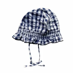 Enfant Bonnet blauer Vichy-Druck