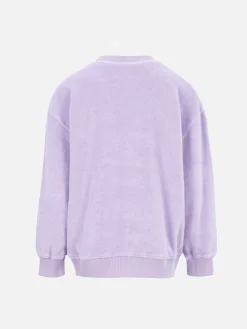 Fliederfarbenes Frottee-Sweatshirt Briony für Mädchen mit Saint Barth-Logo