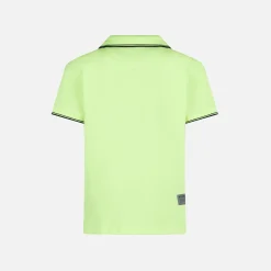 Fluogelbes Piquet-Polo mit St. Barth-Logo