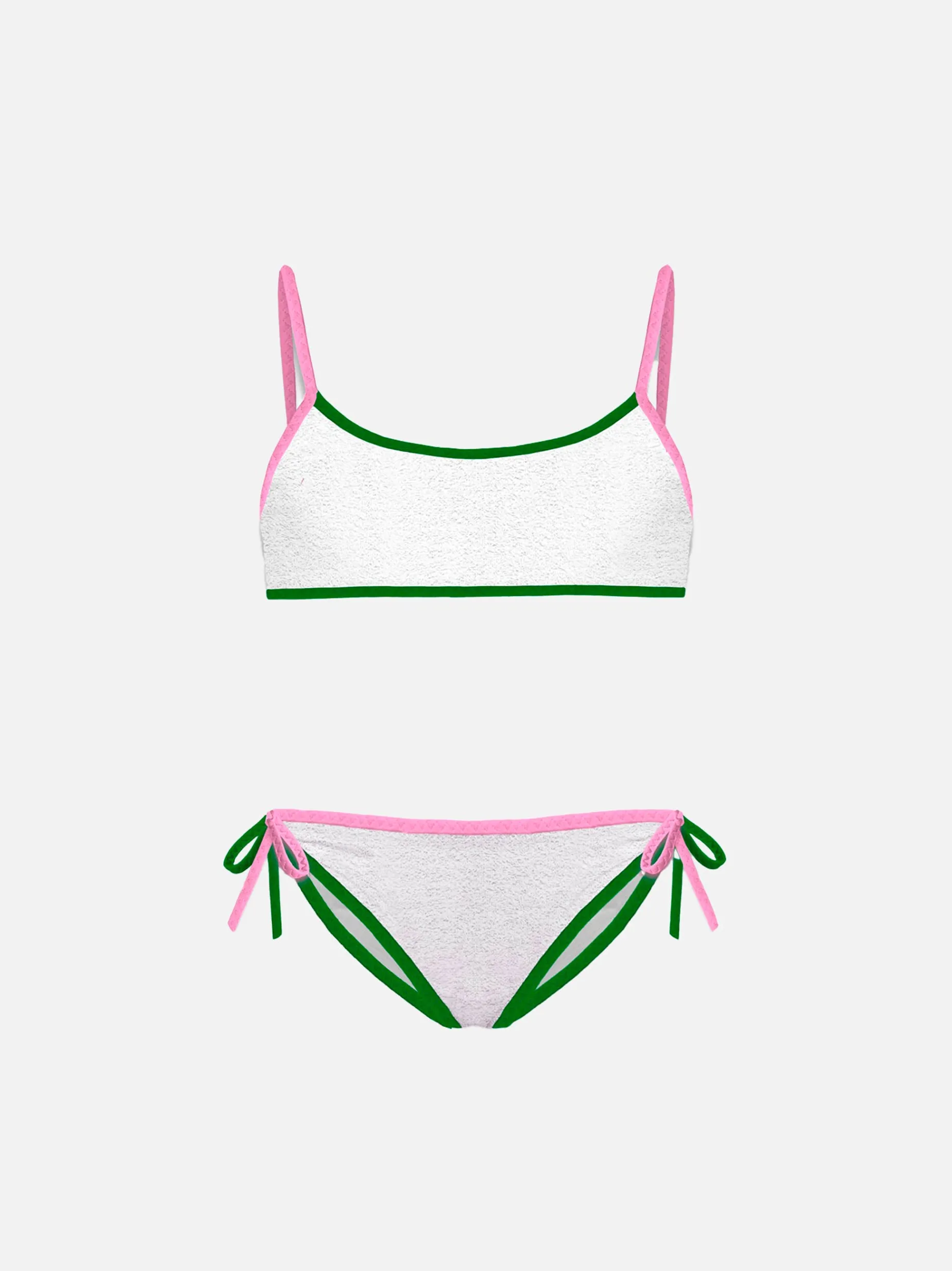 Frottee-Bralette-Bikini für Mädchen