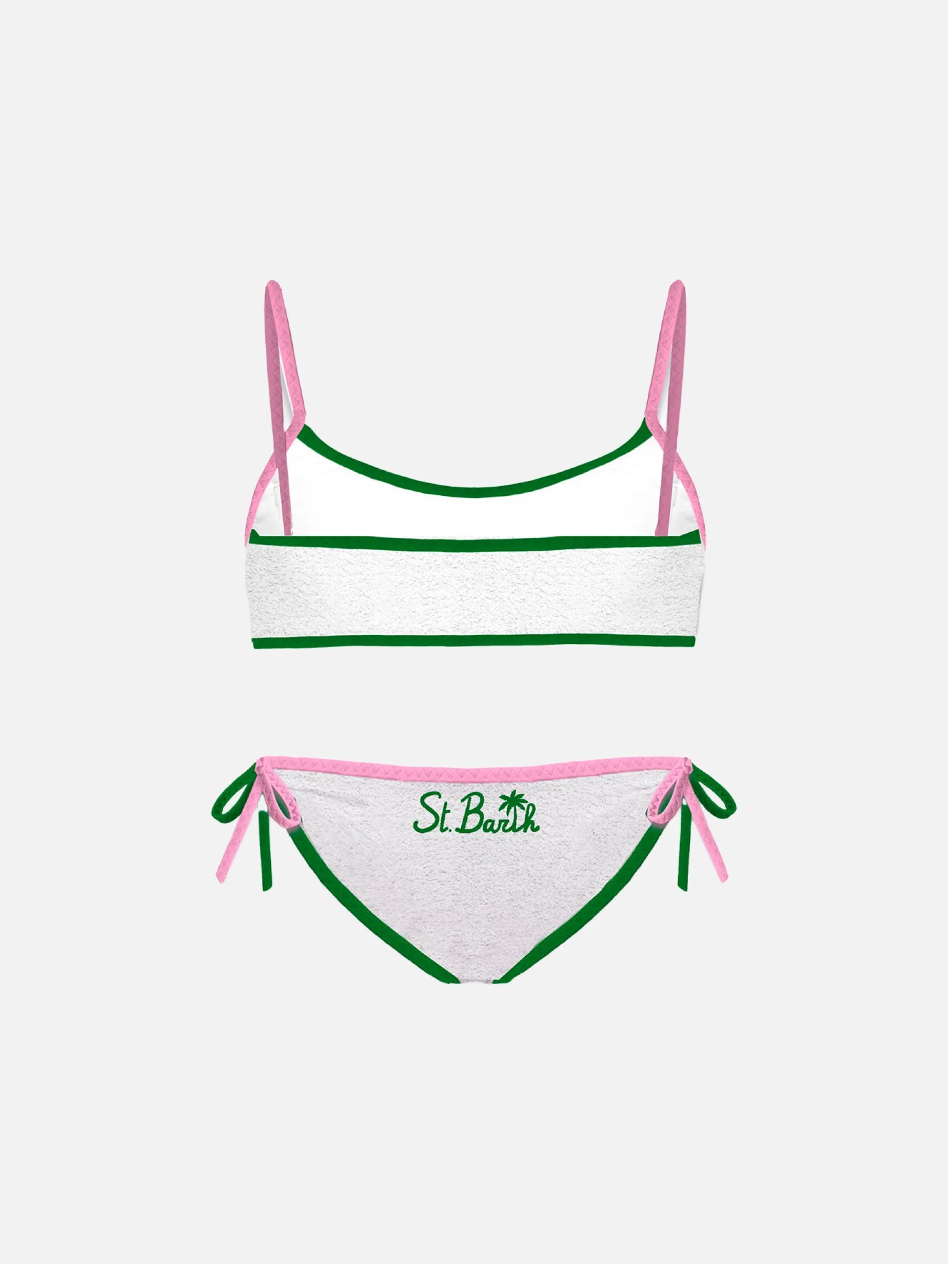 Frottee-Bralette-Bikini für Mädchen