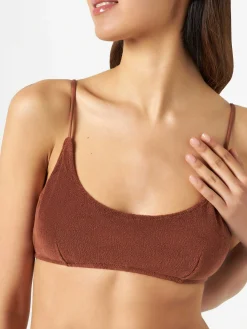 Frottee-Bralette-Bikini für Damen