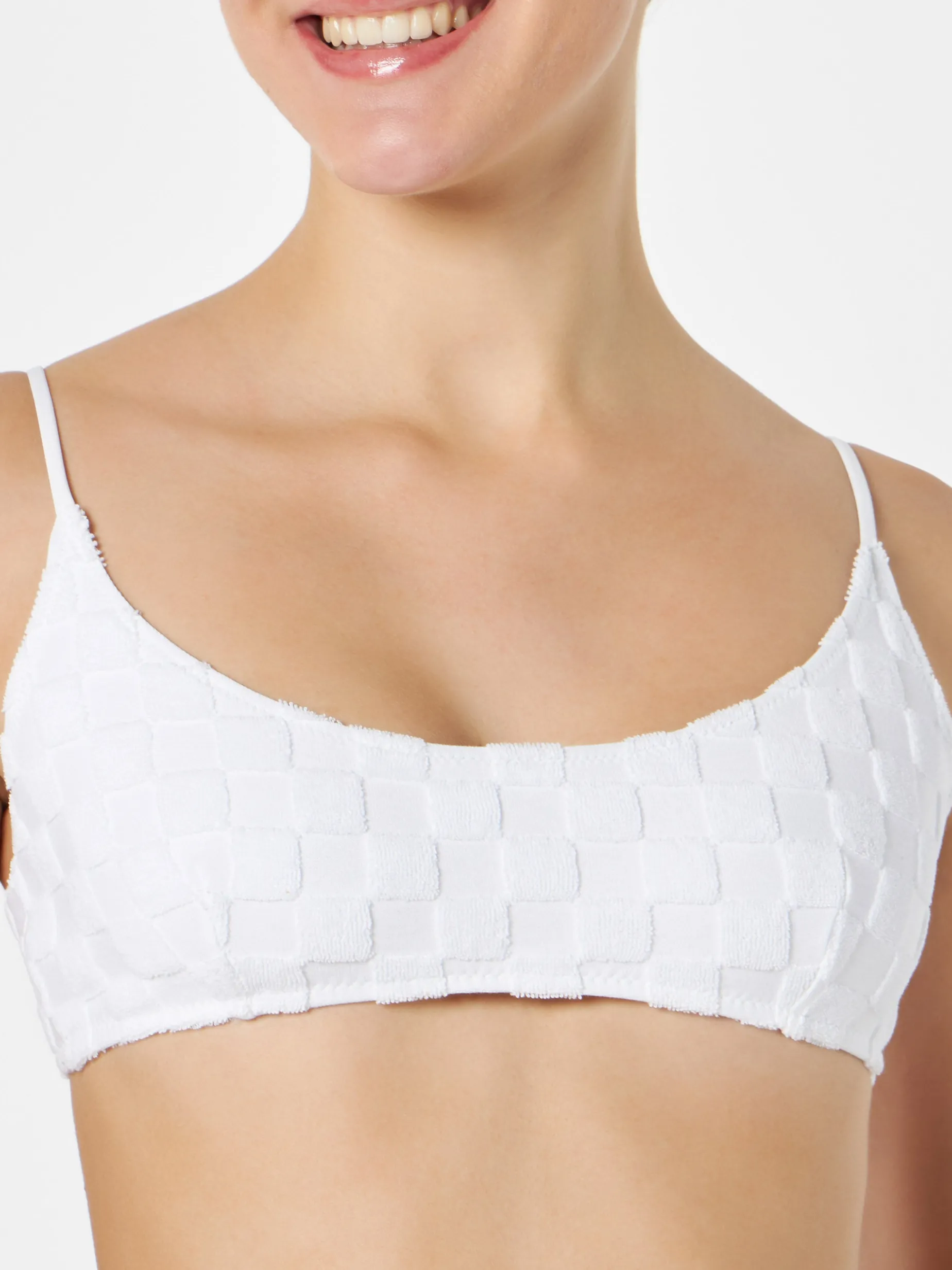 Frottee-Bralette-Bikini für Damen