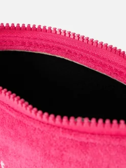 Fuchsiafarbene Frottee-Pochette Aline