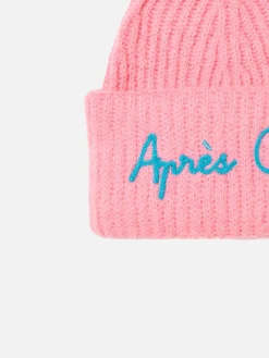 Gebürstete und ultraweiche Damenmütze mit Après-Chic-Stickerei