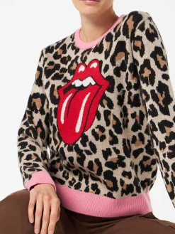 Gebürsteter Damenpullover mit Animal-Print | DIE ROLLING STONES® SONDEREDITION