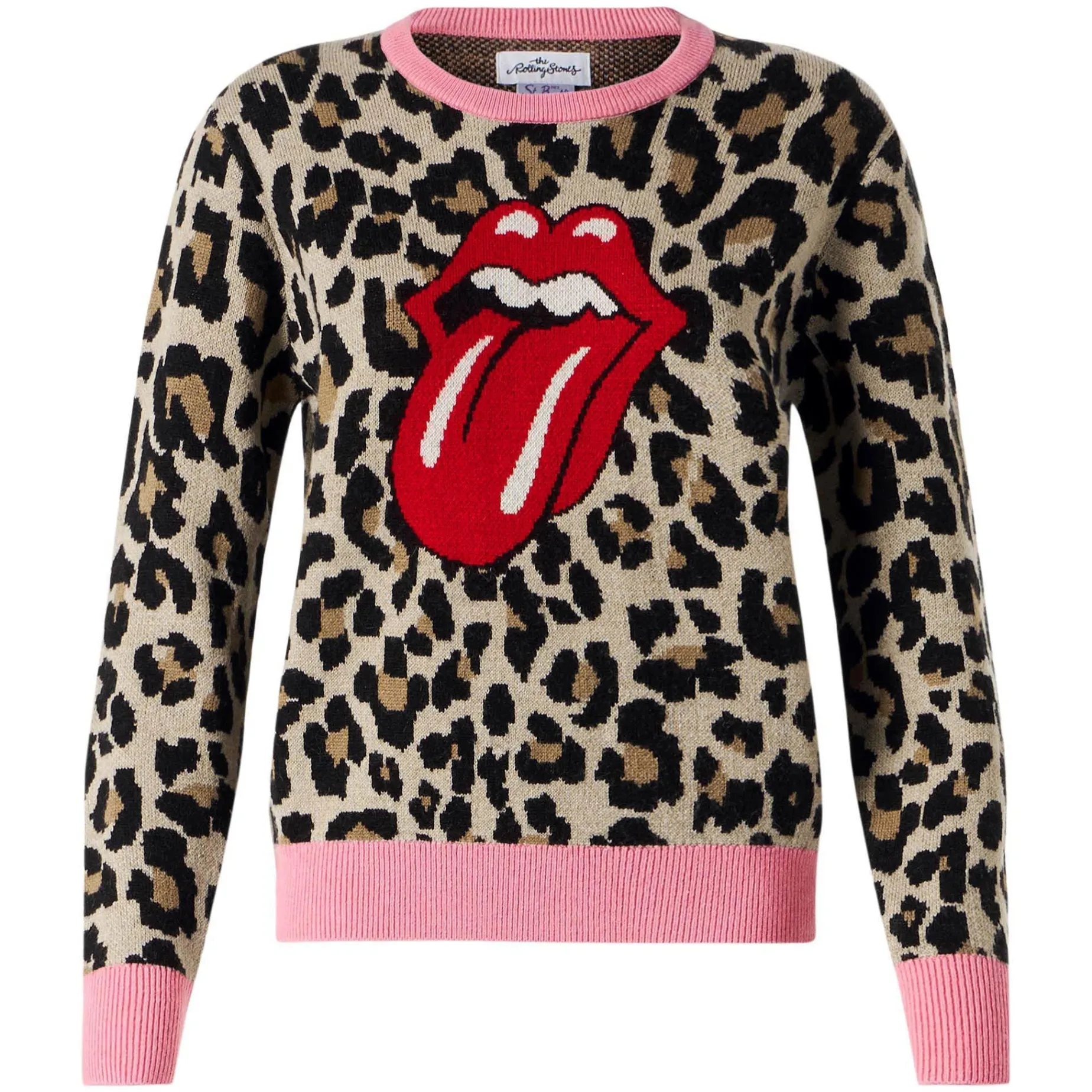 Gebürsteter Damenpullover mit Animal-Print | DIE ROLLING STONES® SONDEREDITION