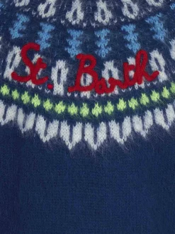 Gebürsteter Jungenpullover mit isländischem Jacquard