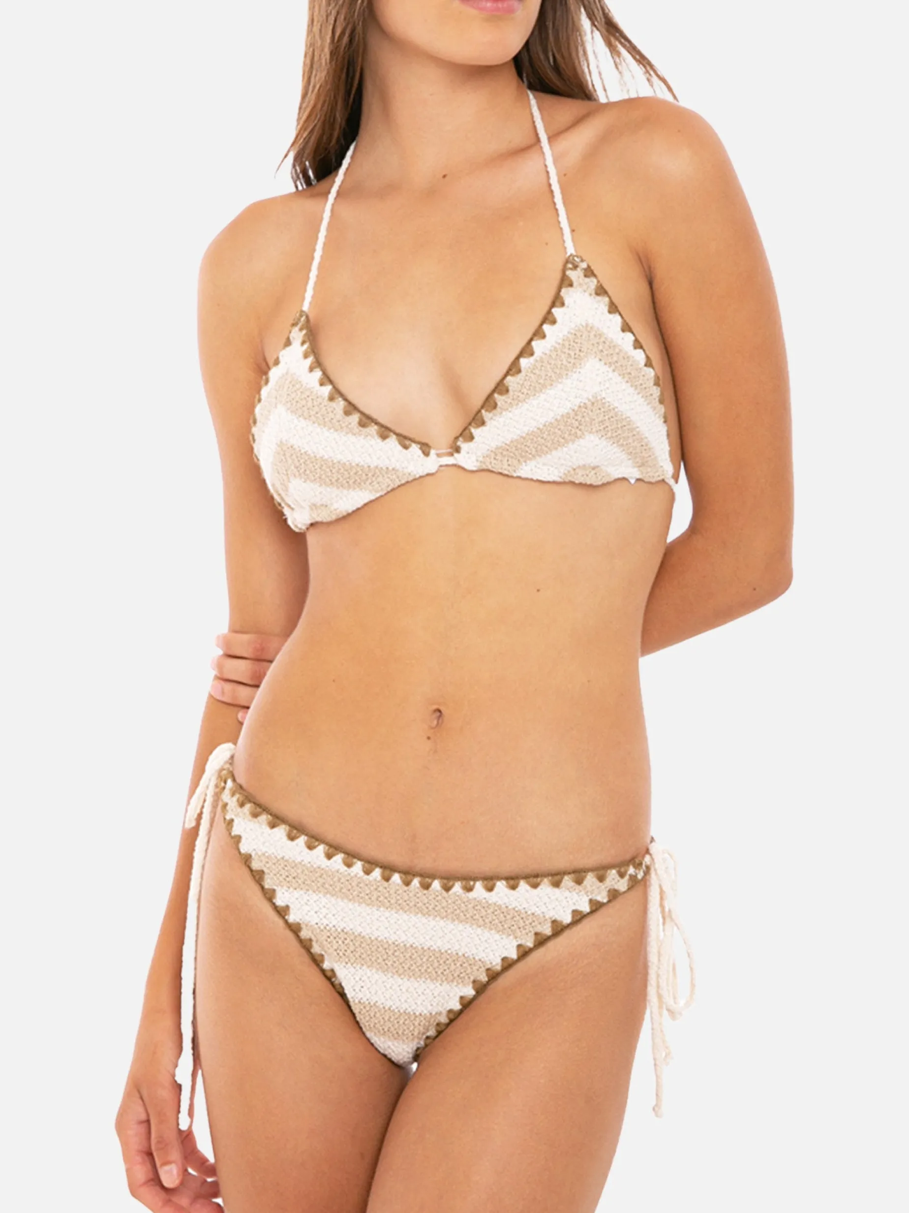 Gehäkelter Triangel-Bikini für Damen