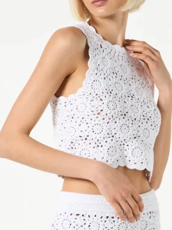 Gehäkeltes Neckholder-Top für Damen