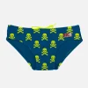 Gelbe Fluo Skulls Jungen-Badehose