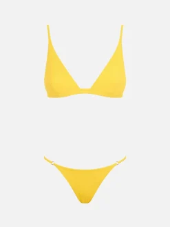 Gelber Triangel-Bikini für Damen