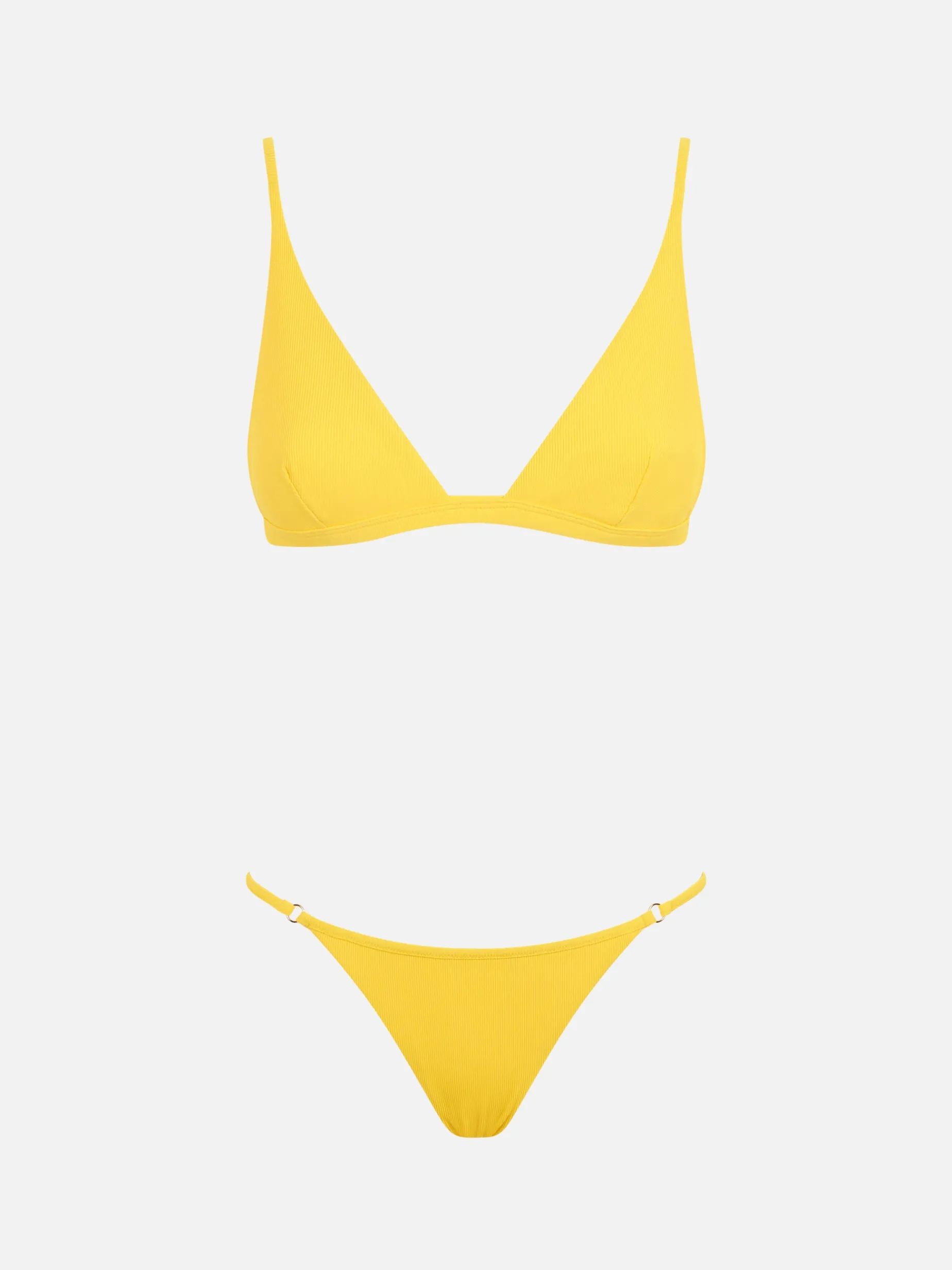 Gelber Triangel-Bikini für Damen