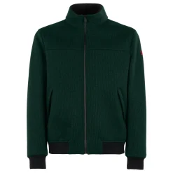 Gerippte grüne Bomberjacke für Herren