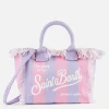 Gestreifte Colette-Handtasche aus Baumwollcanvas