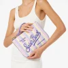 Gestreifte Frottee Clutch „Parisienne Sponge“.