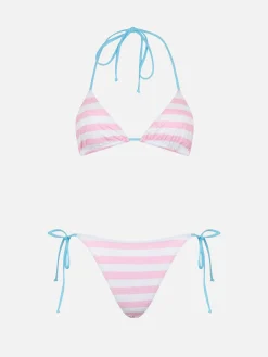 Gestreifter Damen-Triangel-Bikini Leah Marielle | FIORUCCI-SONDERAUSGABE