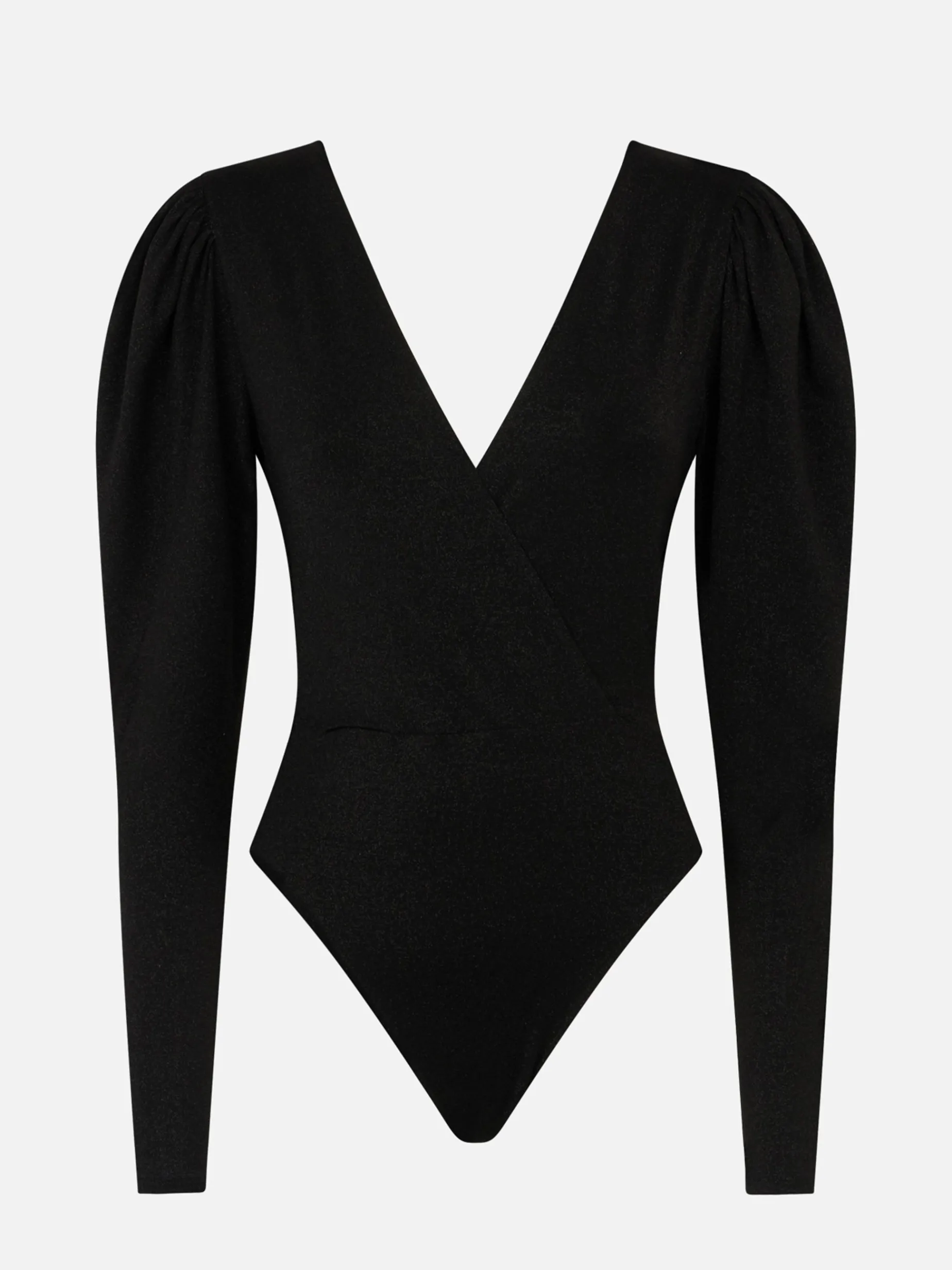 Gestrickter, glitzernder, schwarzer Einteiler-Badeanzug/Bodywear
