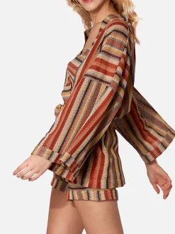 Gestrickter Kimono im Navajo-Stil