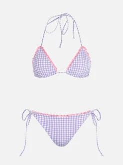 Gingham-Triangel-Bikini