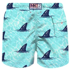 Glatte Herren-Badeshorts mit Aufdruck