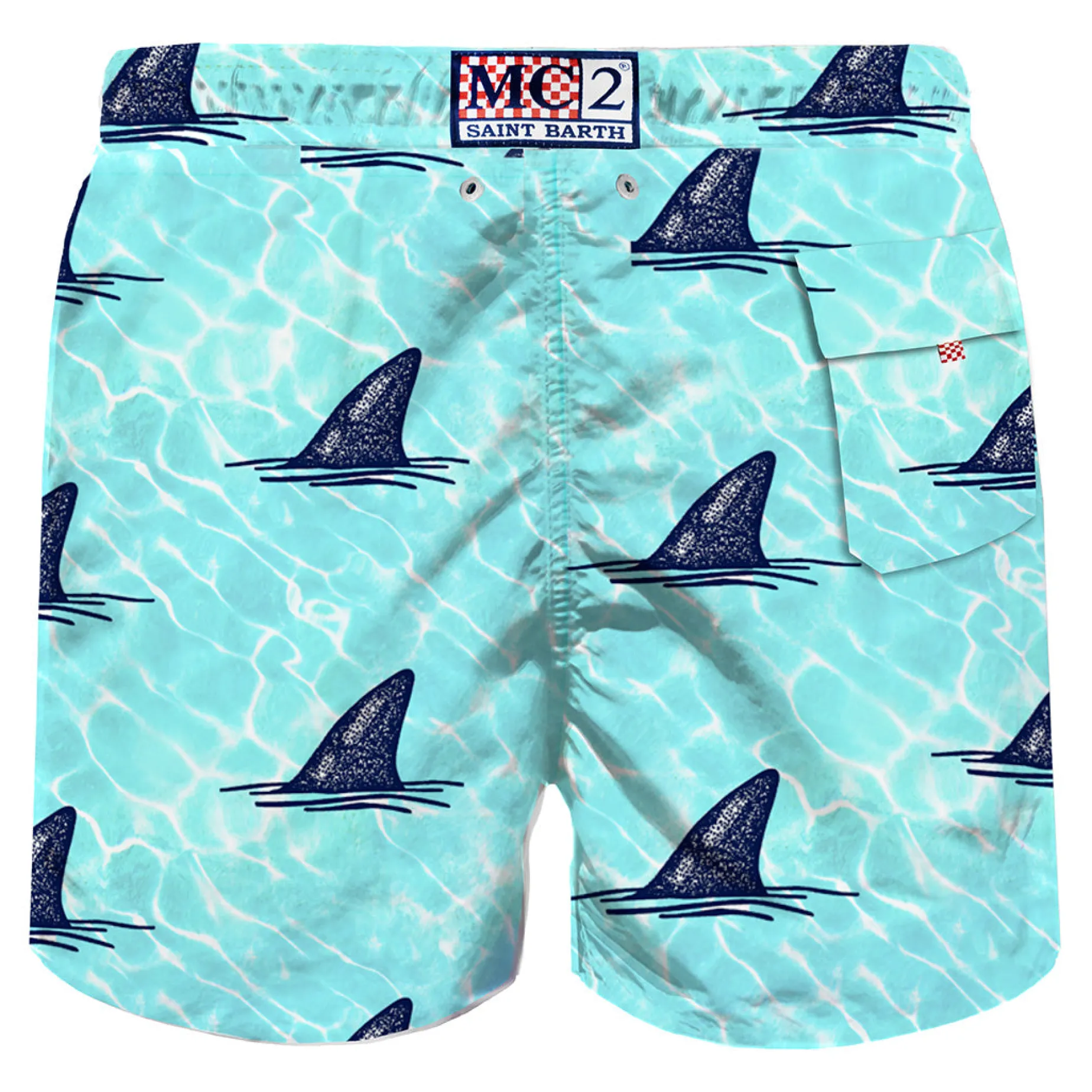 Glatte Herren-Badeshorts mit Aufdruck