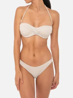 Goldfarbener Bandeau-Bikini