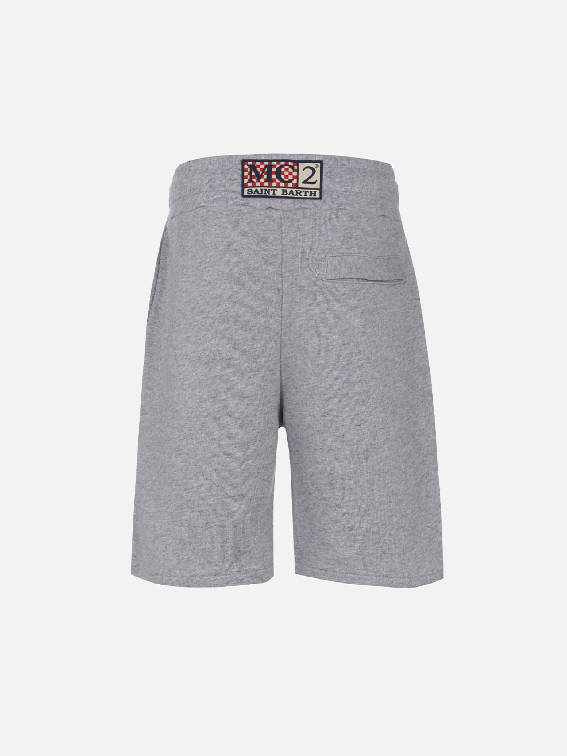 Graue Bermudashorts aus Baumwollfleece für Jungen Randle Jr