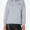 Graues Damen-Poloshirt Berenice mit St. Barth Sport Club-Stickerei