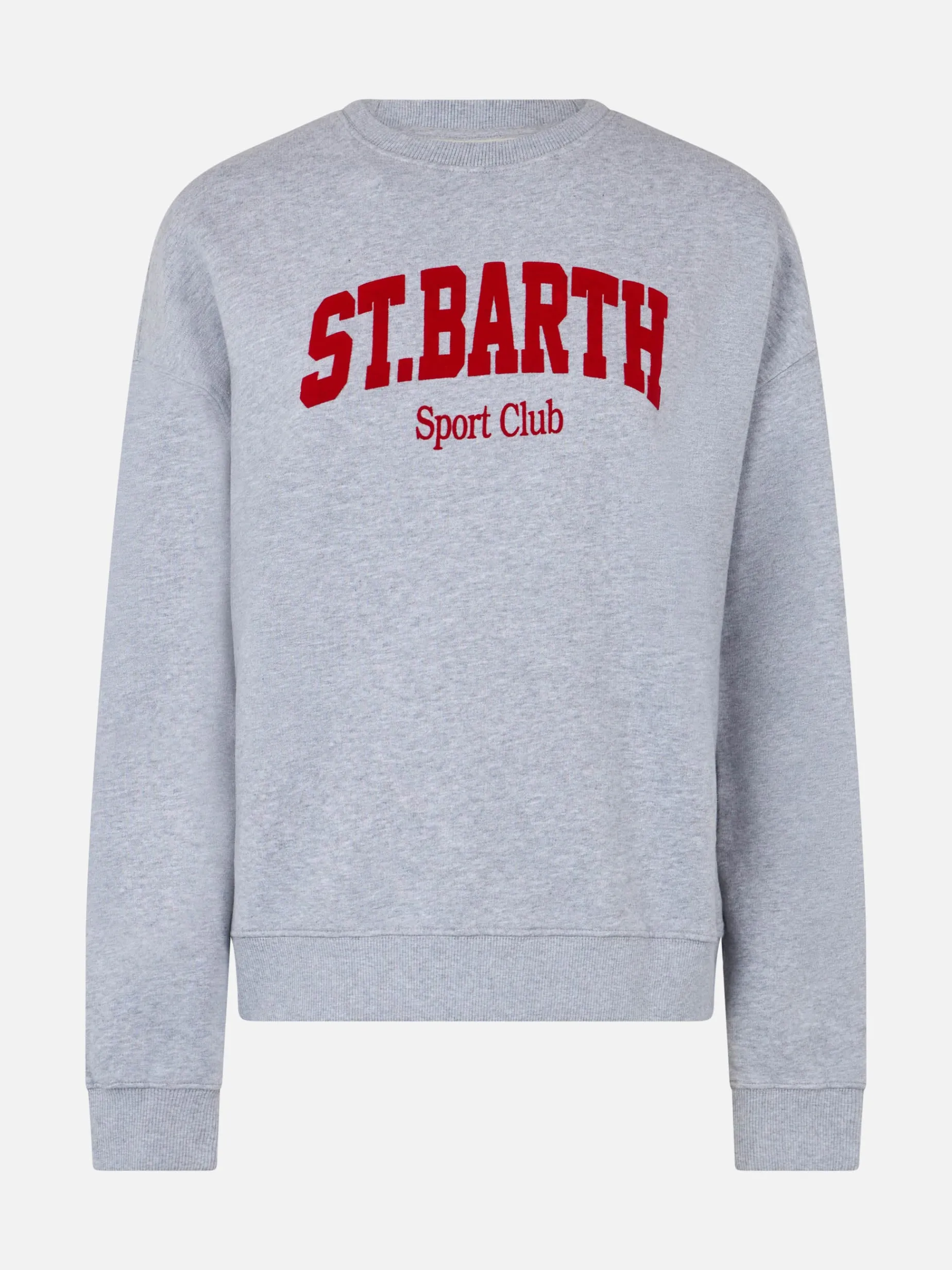Graues Fleece-Sweatshirt aus Baumwolle für Damen Stardust