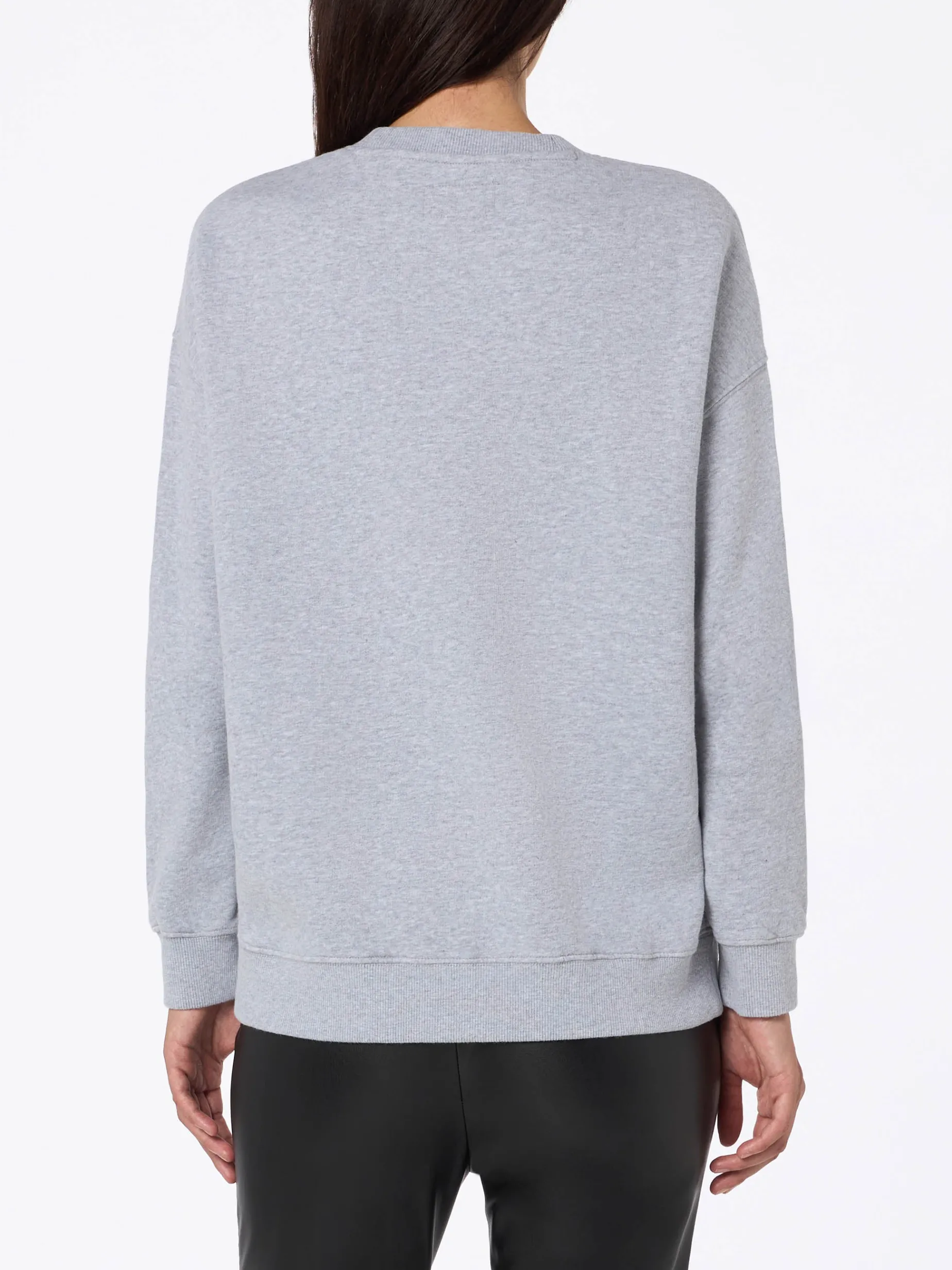 Graues Fleece-Sweatshirt aus Baumwolle für Damen Stardust