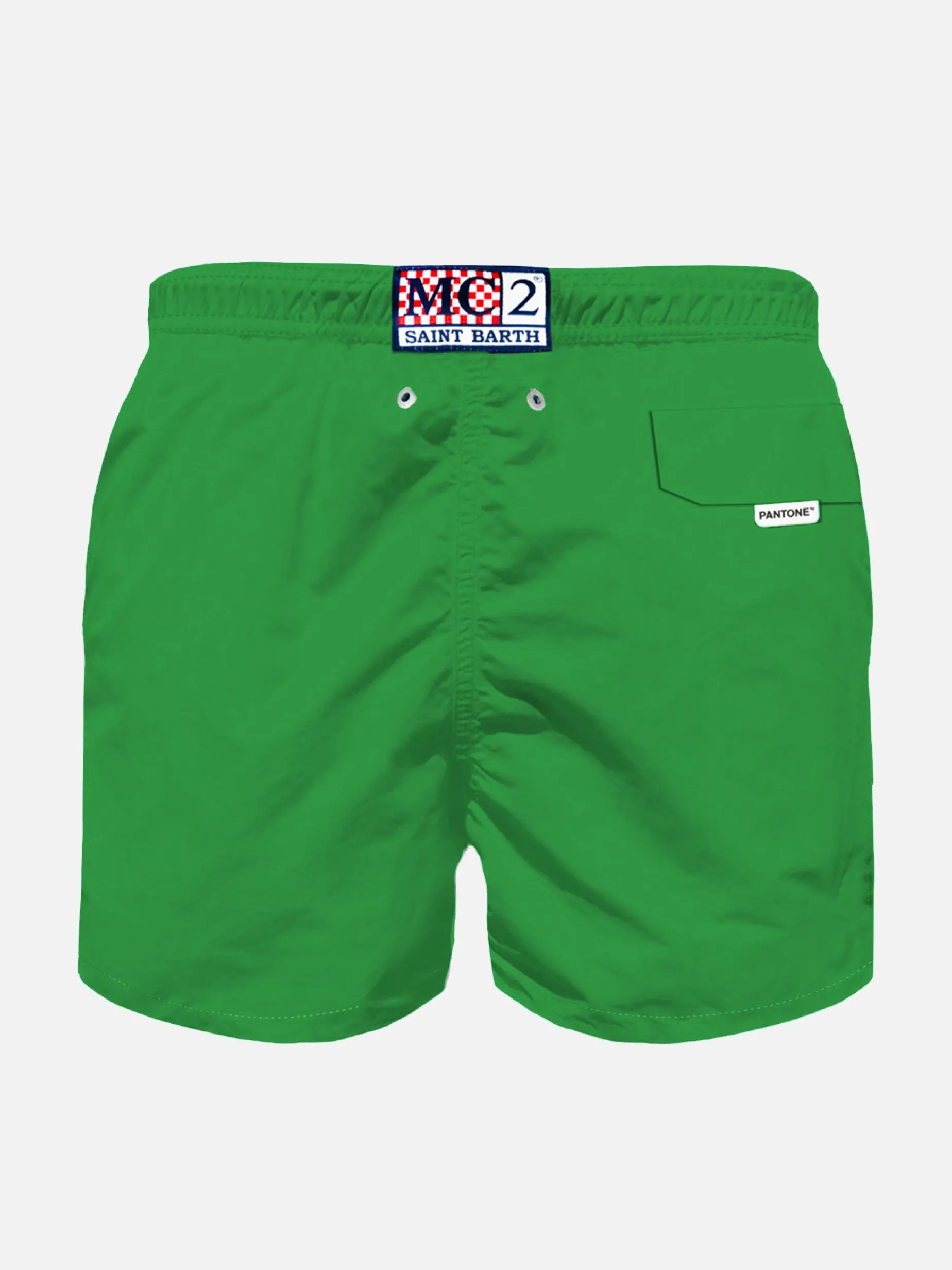 Grüne Badeshorts für Jungen aus hellem Stoff | Pantone® Sonderausgabe