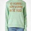 Grüner Damenpullover mit Jacquard-Print | NIKI DJ SONDEREDITION