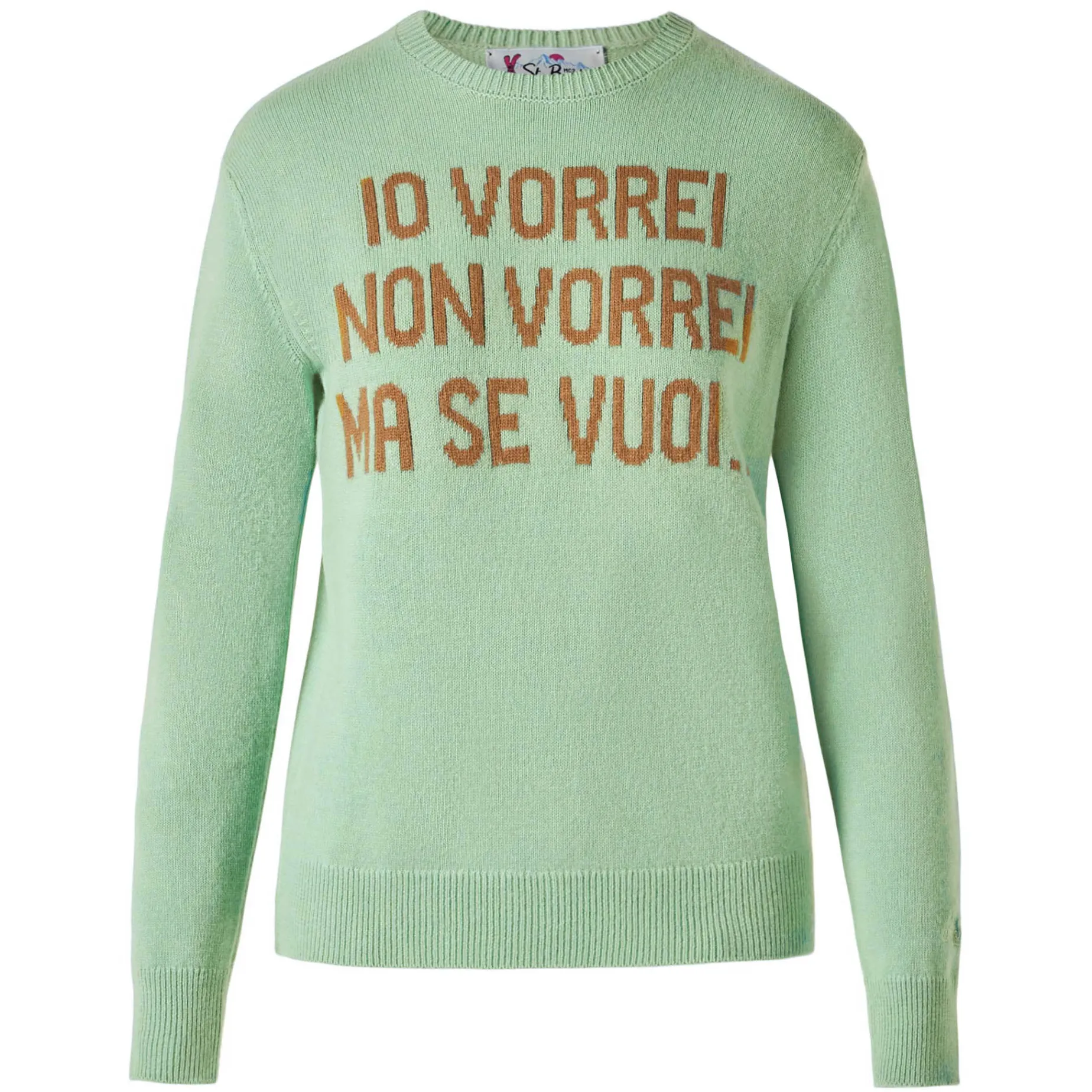 Grüner Damenpullover mit Jacquard-Print | NIKI DJ SONDEREDITION