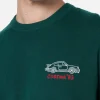 Grüner Herrenpullover Heron mit Cortina Speed-Stickerei