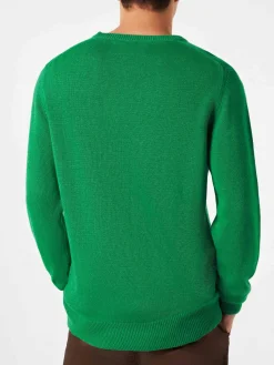 Grüner Herrenpullover mit Infedele-Aufdruck