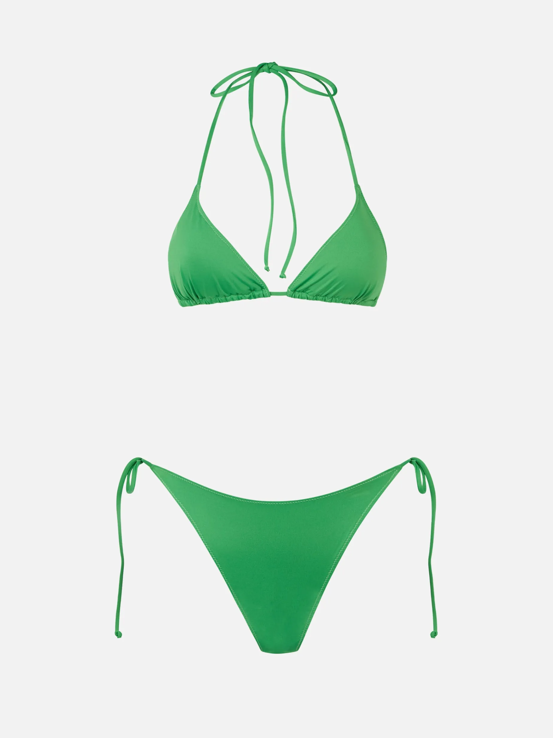 Grüner Triangel-Bikini für Damen