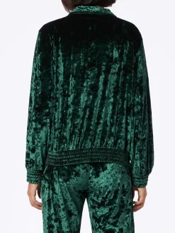 Grünes Chenille-Sweatshirt für Damen Miriam