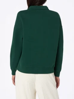Grünes Damen-Poloshirt Berenice mit St. Barth Sport Club-Stickerei
