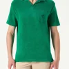 Grünes Frottee-Polo für Herren