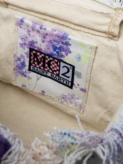 Handtasche Colette aus Baumwollcanvas mit Aquarellblumen-Print